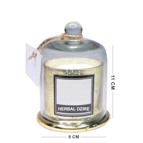 Baal Decorative Glass Jar Candle with Frangrance for Home and Office