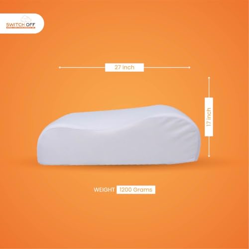 Switch-off Smart Adjustable Memory Contour Pillow,Discover The Perfect Pillow for Your Best Night's Sleep (17X27Inch) (Pack of 6)