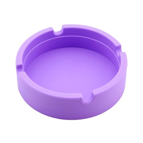 SECRET DESIRE™ Round Silicone Ashtray Smoking Cigar Holder for Tabletop Office Purple