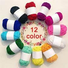 ZUBSHA Wool Balls Random Colors - Perfect for Mini Knitting and Crochet Project Hand Knitting Art Craft Soft Fingering Crochet Hook Yarn, Needle Knitting Thread Dye (Pack of 6)