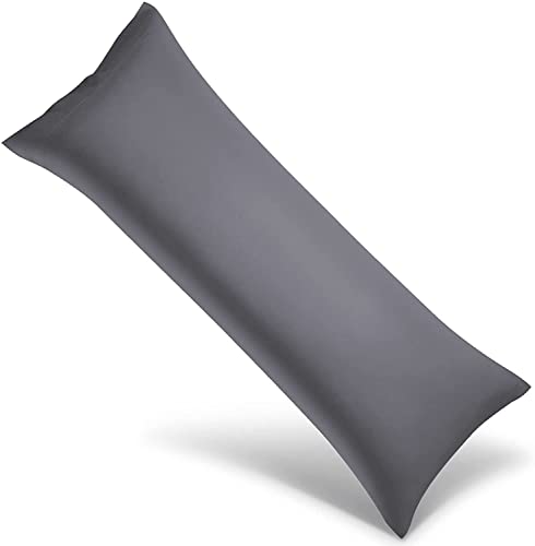 H B MSALA (DEVICE) H B Luxury Full Body Pillow Insert - Ultra Soft Body Pillow for Sleeping - Breathable Long Bed Pillow Insert, 20"x54"(Grey)