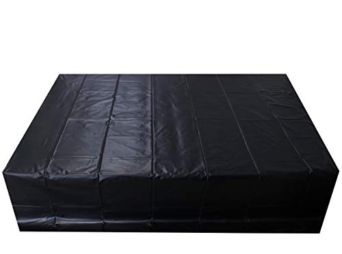 ClearUmm Bedding PVC Extra Deep Pocket Fitted Sheet, Cooling Bed Sheet, King Size (Black)