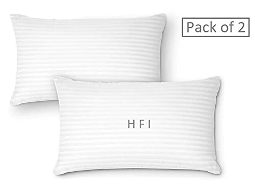 Urban Arts Premium Elite Pillows - Pack of 2 Pcs | 17 x 27 Inches | White