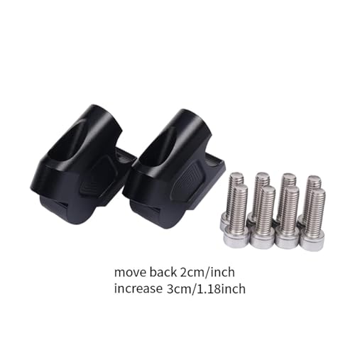 LOOM TREE® 2X Handle Bar Clamp Riser Motorbikes Atv Replacement Handle Bar Riser Clamp Black | Parts & Accessories | Motorcycle Parts | Handlebars, Grips & Levers | Risers