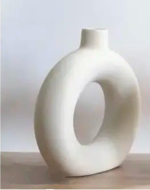 Ceremic donaut Ring Shape vase