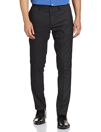 Amazon Brand - Symbol Men's Slim Dress Pants (SY-MFT-SS22-PP-101_Charcoal Chk 1_32)