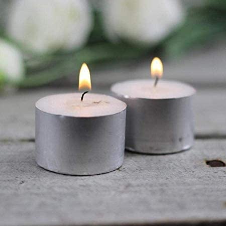 AuraDecor Smokeless Tealight Candles 100% Pure Wax, Unscented, 9 Hours Burning time, White Unscented Tea Light Candles (Pack of 200)