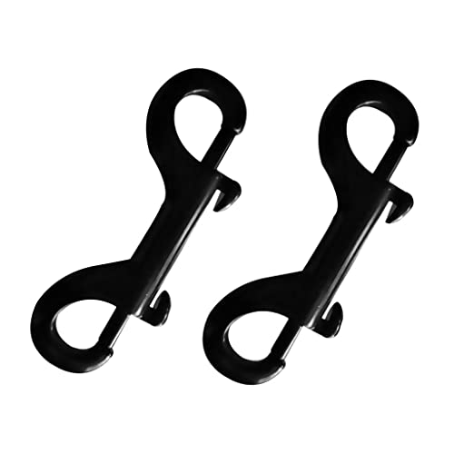 bnf® 2 Piece 316 Stainless Steel Double End Bolt Snap Hook Metal Clip 90mm Black | Water Sports | Scuba & Snorkeling | Other Scuba & Snorkeling