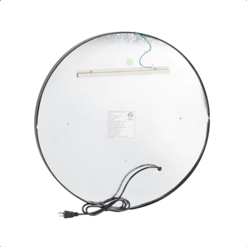 TINITALO Bathroom LED Mirror Home Mirror Wall Mirror with Touch Sensor, 3 Light Effects, Glass, Round LED-74 (36 x 36 Inch)