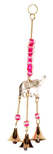 SkyWalker Hand Crafted Metal Brass Windchime with Elephant for Home Decoration