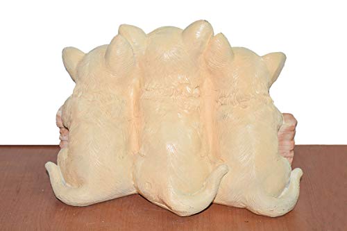 Cream-Ivory Modern & Contemporary Polyresin Material Cute Dogs Figurine