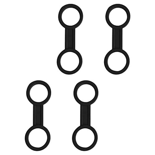 LOOM TREE® 4 Pieces Scuba Diving Dive Snorkeling Silicone Snorkel Mask Keeper Holder Black | Sporting Goods | Water Sports | Scuba & Snorkeling | Other Scuba & Snorkeling