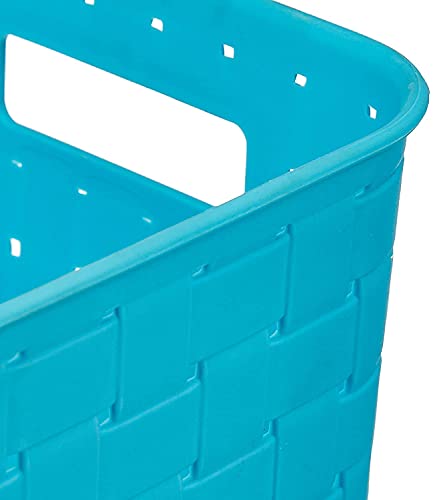 Floraware Unbreakable Plastic Multi use Storage Basket (Blue, 3)