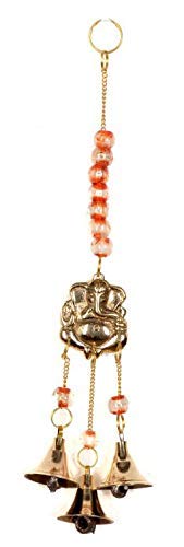 SkyWalker Hand Crafted Metal Brass Windchime with Ganesha for Home Decoration