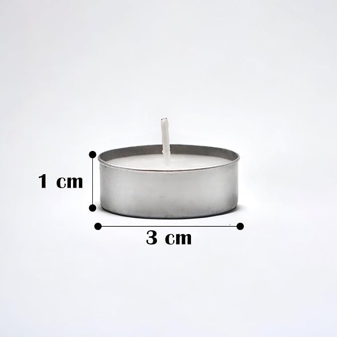 SID Handmade Candle Pack of 100 Tealight Candle, Unscented Smokeless Burning Time 2.5 Hour to 3 Hour