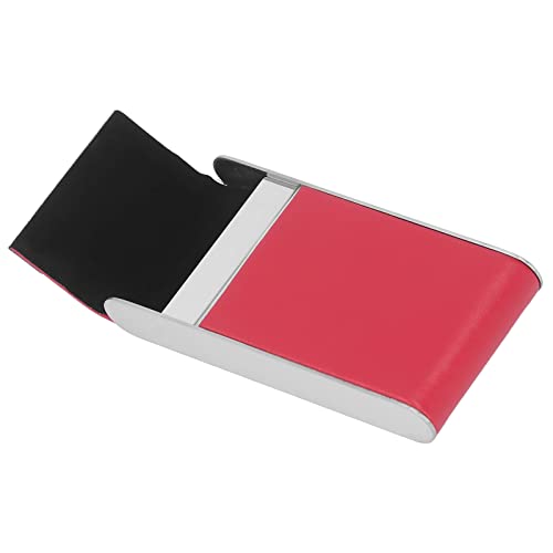 Cigarette Carrying Case, Textured Inner Protective Cigarette Holder for Outdoor Stainless Steel Cigarette Holder (Red)