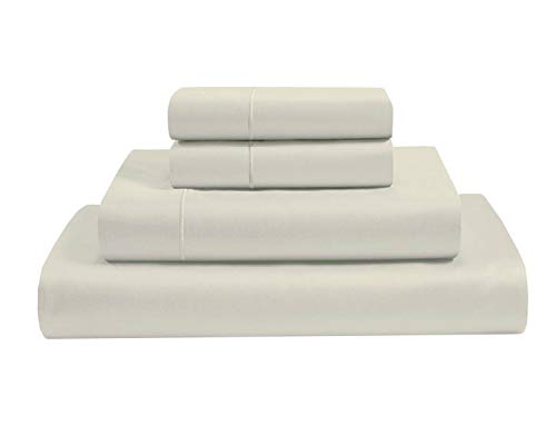 Top Split King Sheets Sets for Adjustable Bed-Sleep Number Sheets Split Top King-King 34" Top Split King Sheets -4 Pcs Set Split Top King Sheets 100% Giza Egyptian Cotton Upto15-18" Deep (Ivory)