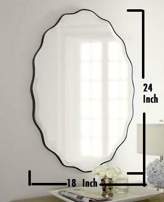 SEVEN HORSES New Oval Beveled Wall Mirror (Silver , Size 18 X 24) Unframed