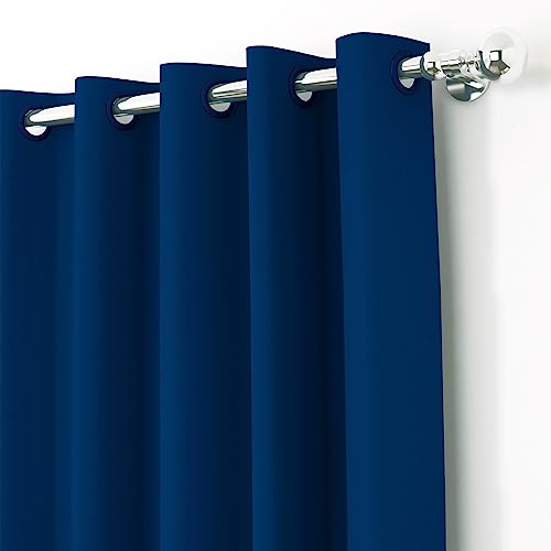 Story@Home Blackout Curtains 5 feet long Set of 1 Room Darkening Window Curtain plain, Navy Blue