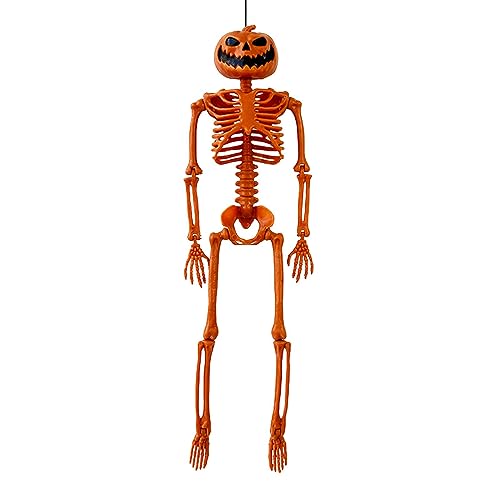 Worldcare® Halloween Skeleton Pumpkin Head Skeleton for Patio Lawn Creepy Carnival | 1 Halloween Prop Skeleton