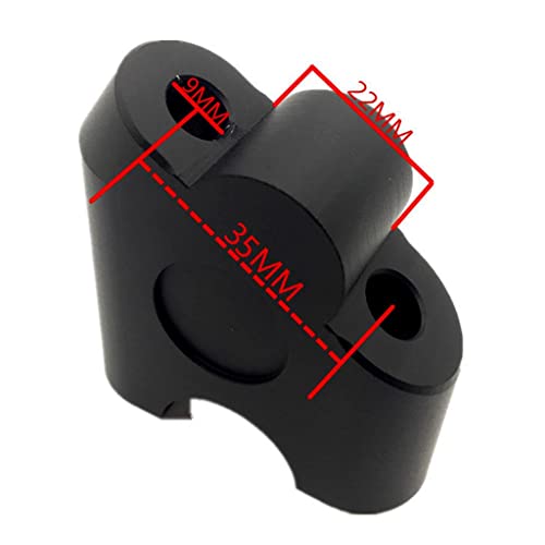 UJEAVETTE 7/8" 22mm Motorcycle ATV Dirt Bike Motocross Handlebar Risers Black