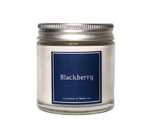 Better co Scented Soy Wax Amber Jar Candle Organic Luxury Aroma Burning Time Upto 20 Hours. Combo Pack of BlackBerry and Honeysuckle.