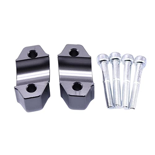 LOOM TREE® Cnc Adjustable Handlebar Riser Clamp Kit For Xt1200Ze Silver | 1X Handlebar Riser Kit