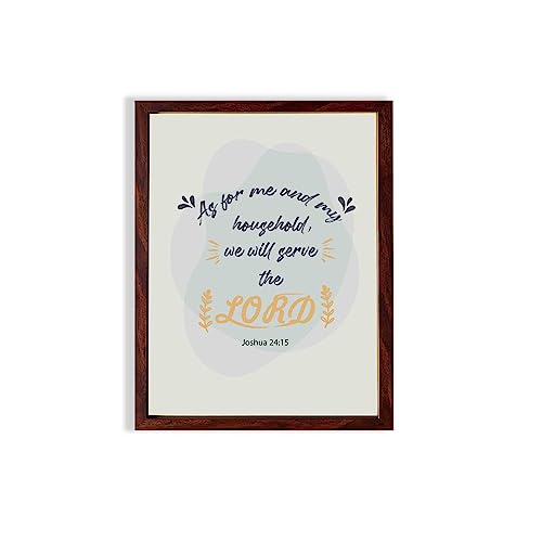 INFIDU As For Me And My Household We Will Serve The Lord, Joshua 24:15, Bible Wall Art- U13-2