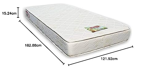 Coir FIT Health Spa with SrtX��Technology 6-inch Double Size Latexo HR Foam Mattress (Off-White, 72x48x6)