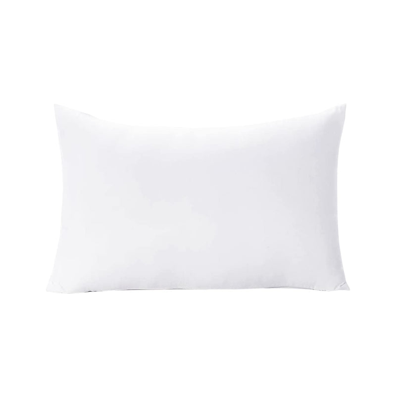 Divine Casa Microfiber Solid Dyed Pillow Insert/Filler 18 Inches by 28 Inches - White (Pack of 1)