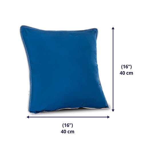 Wakefit Cushions, Cushions for Sofa, Cushion, Cushion Pillow, Cushion 16 inch x 16 inch, Hollow Fiber Sofa Cushions Set of 5, (Colour - Dark Teal)