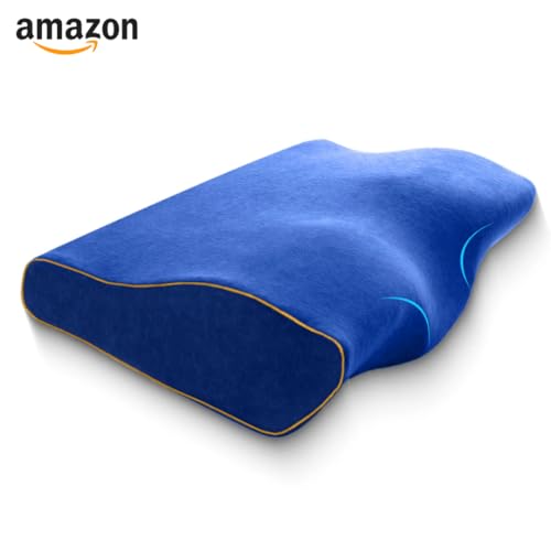 COCOFOAM Memory Foam Cool Gel-Infused Cervical Pillow (1) X Cool Gel-Infused Eye Mask (1)