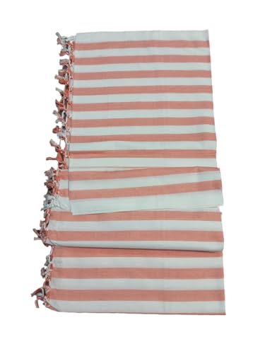 SilkXone Cotton Silky Soft Organic Bhagalpuri Dull chadar Blanket for All Season Blanket, (Red Stripe), Pack of 1 (10 No.)