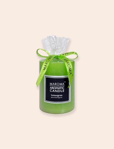 Cylindric Color Candle - 300 GMS.(Lime Green/Lemongrass)