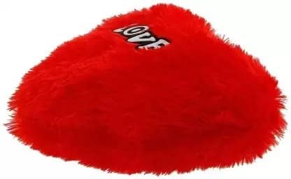 The Decor Affair Toys Tuffy Heart Shape Cushion Stuffed Hanging Red Pillow - Thoughtful Surprise for Your Valentine - Pack of 1-34 cm (Red).