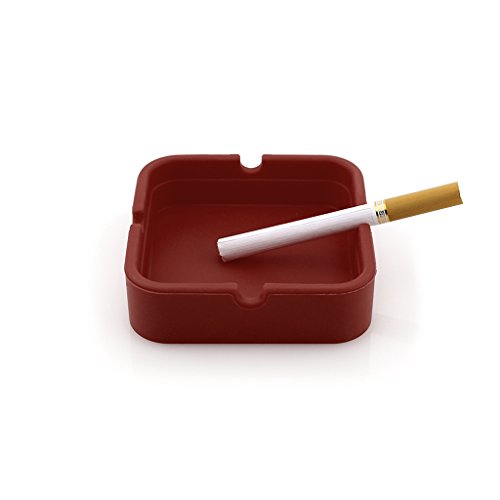 MERISHOPP™ Silicone Ashtray Cigarette Ash Tray Pub PVC Ashtray Garden Brown