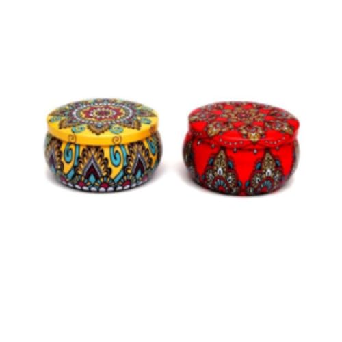 Amoda Colourful Tin Jar CandleSet 2