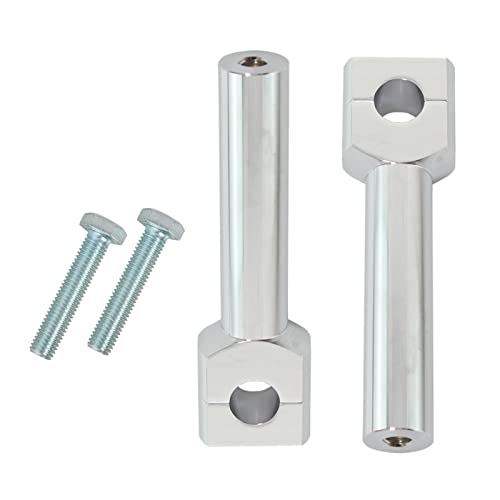 UJEAVETTE Motorcycle Handlebar Riser Kit 22/25mm Universal for Motocross Silver 22MM