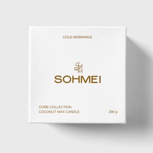 SOHMEI | Cold Mornings | Coconut Wax Scented Candles | Green Apple, Apple Blossom, Peach (200 g)