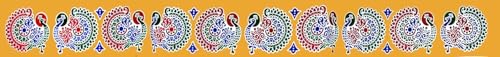 ABS HERBALS Vinyl Self-Adhesive Rangoli/Kolam Sticker ? Traditional Handmade Kolam Art/Design Sticker for : Pooja Room, Home Entrance, Tile, Floor, (Meroon:MM2,MP2 Pack of 4Pcs)