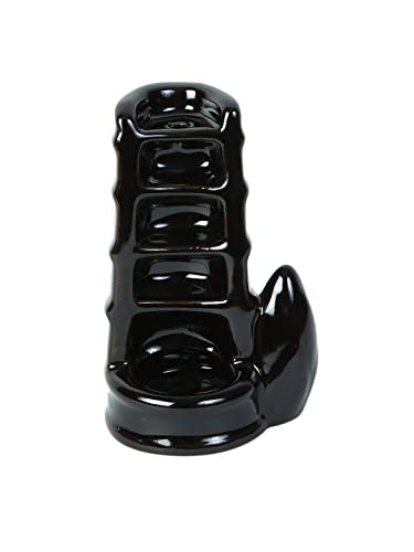 TAYHAA Black Resin Smoke Fountain with Backflow Incense Cone