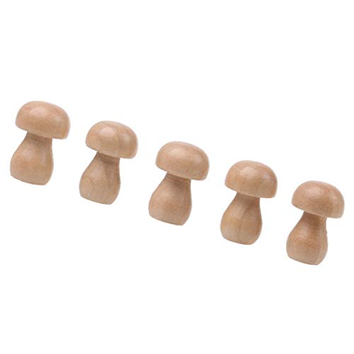 BIG BOOM® 5Pieces Woodenâ€‚Mushroom Fridgeâ€‚Magnets Perfect Kitchen Decor Wood