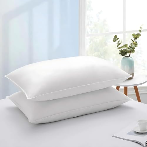 CozyCraft Microfiber Soft White Pillows | Pillows for Sleeping White - Set of 2 (Size - 16x24 Inches Or 40x60 cm) (Pack of 2 | White Pillows Microfiber)