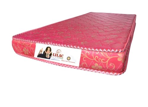 MATTRESS00ZZ Lilac Dual Comfort 5 inch Single PU Foam Mattress (L x Wx H: 72 inch x 47 inch x 5 inch) Red