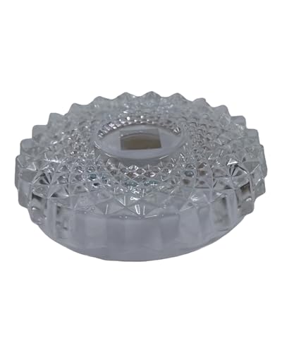 Samogrik Glass Decorative Ashtray with Intricate Floral Pattern