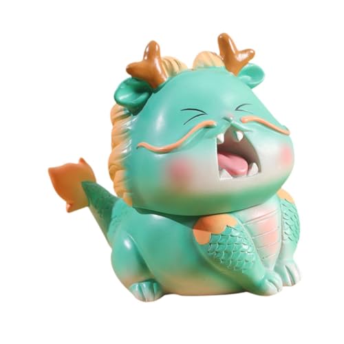 LR Decor Bazaar Small Dragon Statue Ashtray Chinese New Year Dragon Figurine for Office Desk