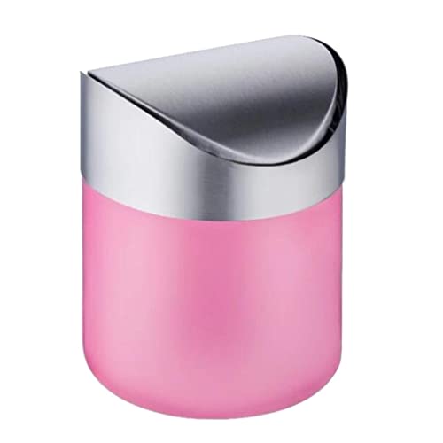 LOOM TREE® Stainless Steel Ashtray Desktop Mini Trash Can Pink | Household Supplies & Cleaning | Trash Cans & Wastebaskets