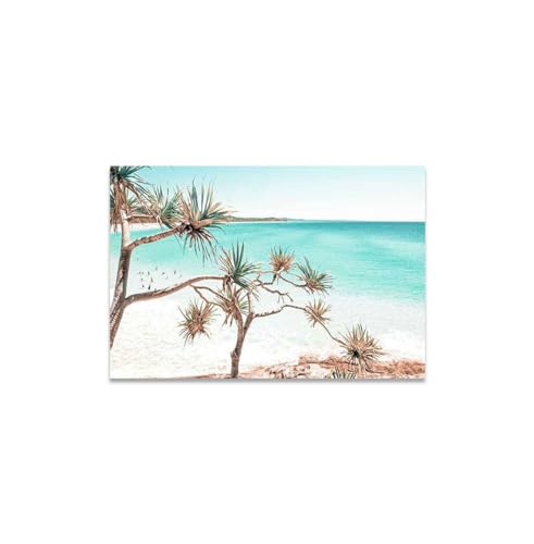 GADGETS WRAP Canvas Gallery Wrap Framed for Home Office Studio Living Room Decoration (14x11inch) - Summer On Stradbroke