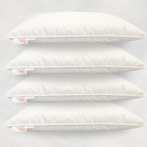 COCOFOAM Cloud Comfort DownFeather Pillow for Shoulder and Neck Support Plush Comfort and Fluffiness (Count (Pack of 2), White)