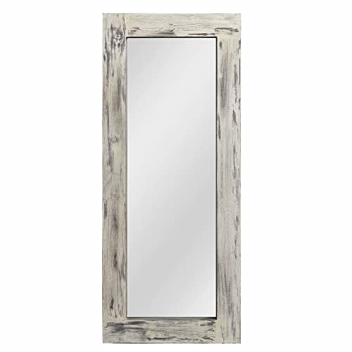 The Zara Enterprises Wooden Mirror Frame Colour Antique White White Size 24×58 only Frame Without Mirror Something is Different